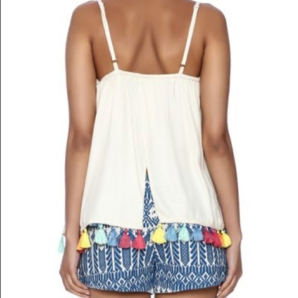 NWT! Judith March Tassel Split Back Romper - Picture 3 of 8